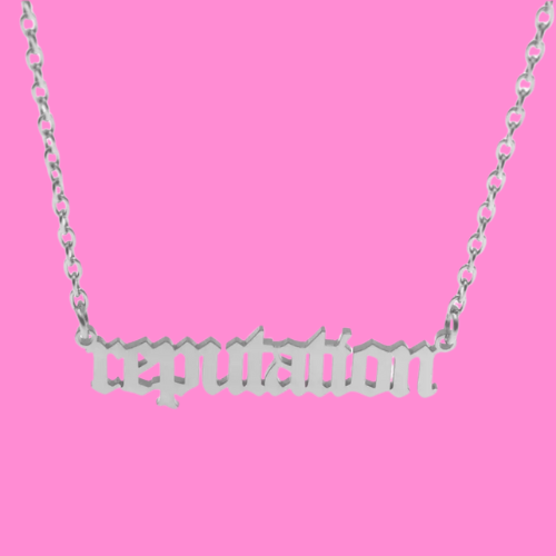 SWIFTIE Reputation Necklace Silver