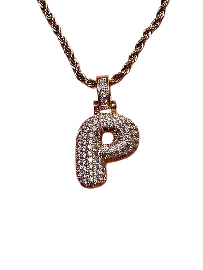 Bubble Initial Letter Necklace