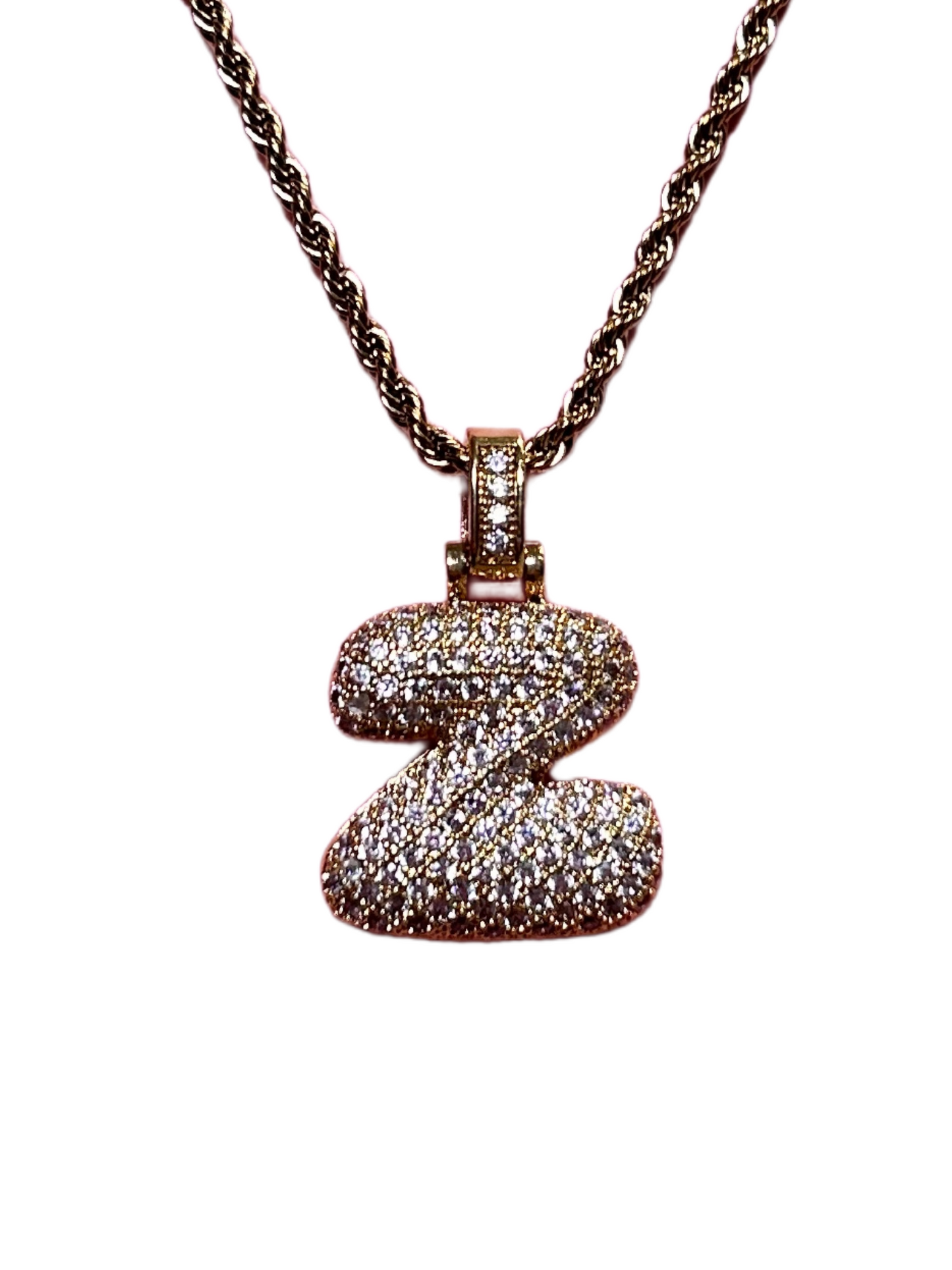 Bubble Initial Letter Necklace