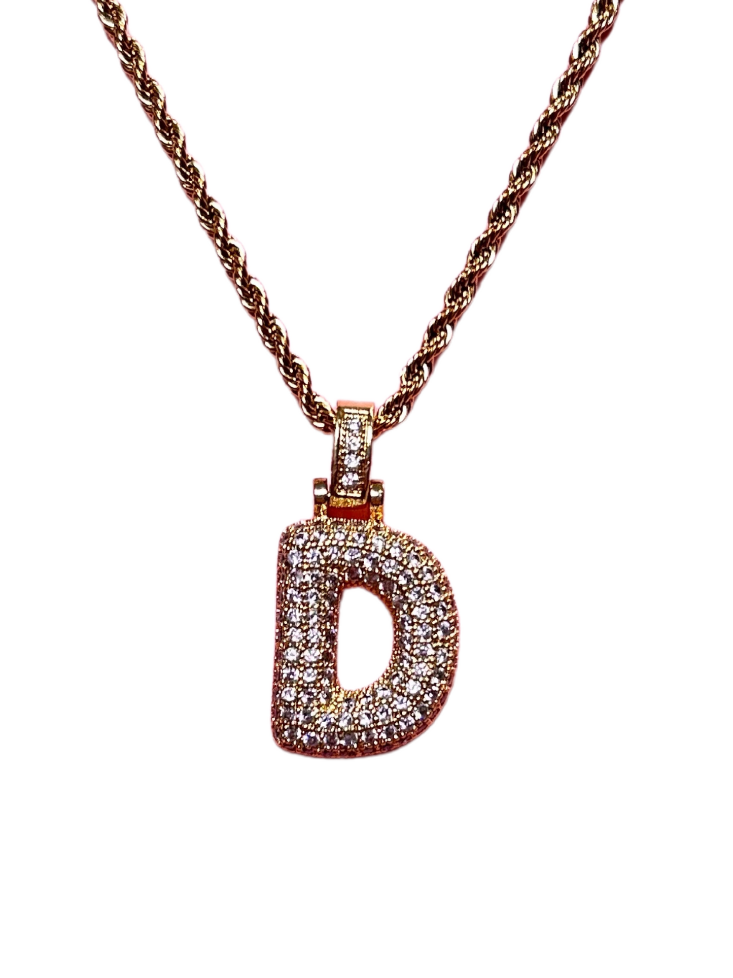 Bubble Initial Letter Necklace