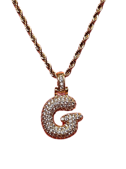 Bubble Initial Letter Necklace